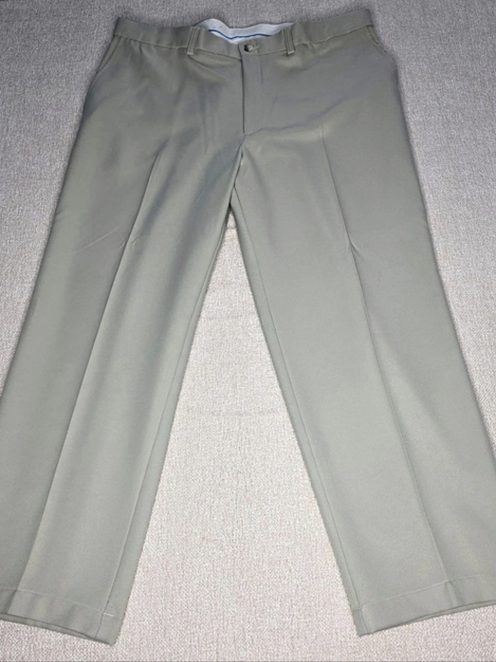 Haggar Cool 18 Pro Pants Mens 38x29 NWT Khaki Classic Fit Performance Stretch